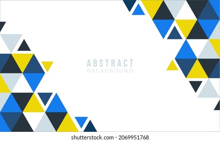 fondo geométrico abstracto, triángulos coloridos sobre fondo blanco