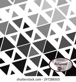 Abstract geometric background with colorful triangles different size.