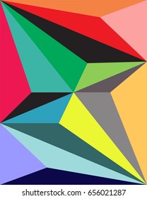 Abstract geometric background with colorful triangles