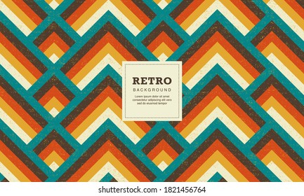 Abstrakter geometrischer Hintergrund. Farbige Vintage und Retro-Grunge-Stil.