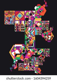 Abstract geometric background with colors