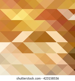 Abstract geometric background. Background colors brown and yellow triangles and polygons. Vector Image.
