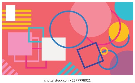 abstract geometric background with a combination of blue and pink with a flat pattern. Unique background illustrations for various idealistic and non-idealistic designs