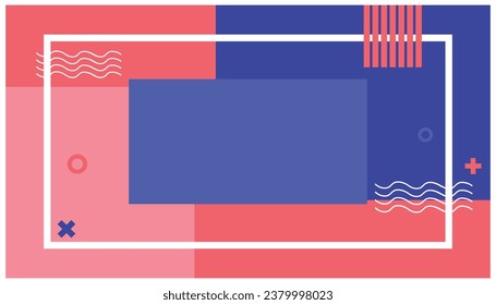 abstract geometric background with a combination of blue and pink with a flat pattern. Unique background illustrations for various idealistic and non-idealistic designs