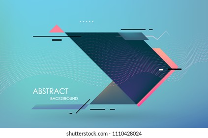 Abstract geometric background, combination of different geometric shapes