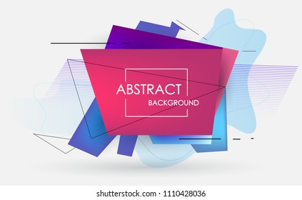 Abstract geometric background, combination of different geometric shapes