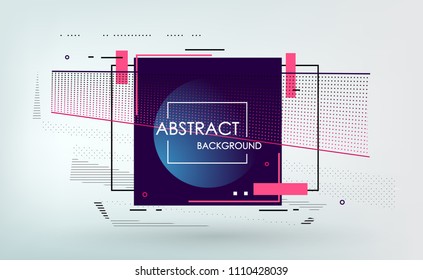 Abstract geometric background, combination of different geometric shapes