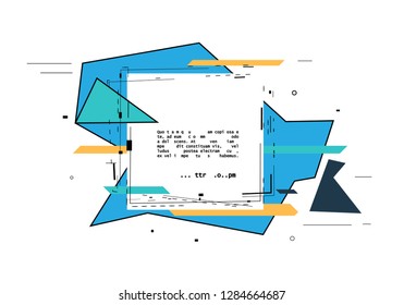 Abstract geometric background, combination of different geometric shapes