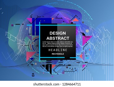 Abstract geometric background, combination of different geometric shapes
