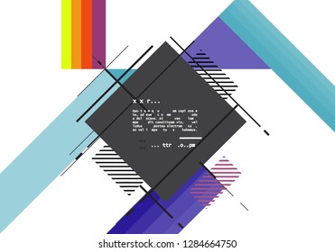 Abstract geometric background, combination of different geometric shapes