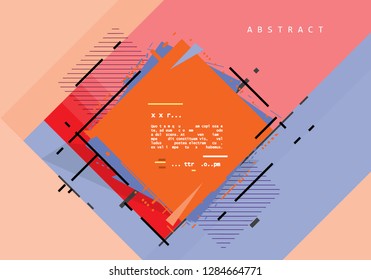 Abstract geometric background, combination of different geometric shapes