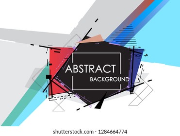 Abstract geometric background, combination of different geometric shapes