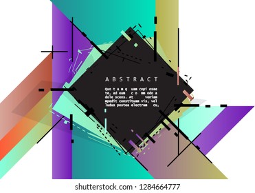 Abstract geometric background, combination of different geometric shapes