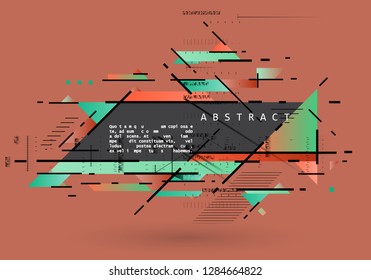 Abstract geometric background, combination of different geometric shapes