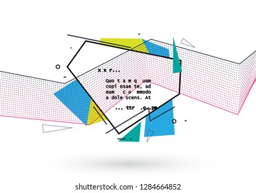 Abstract geometric background, combination of different geometric shapes
