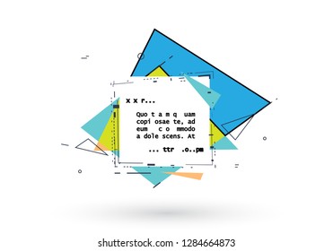 Abstract geometric background, combination of different geometric shapes