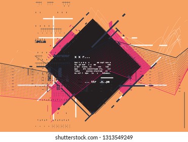 Abstract geometric background, combination of different geometric shapes
