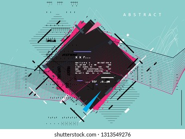 Abstract geometric background, combination of different geometric shapes