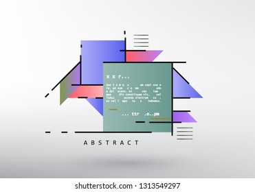 Abstract geometric background, combination of different geometric shapes