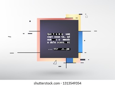 Abstract geometric background, combination of different geometric shapes