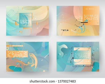Abstract geometric background, combination of different geometric shapes