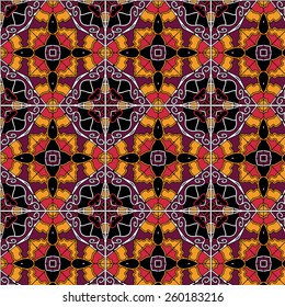 Abstract geometric background composed of vintage color bricks, different shades