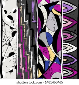 abstract geometric background composition, with circles, lines, strokes and splashes 