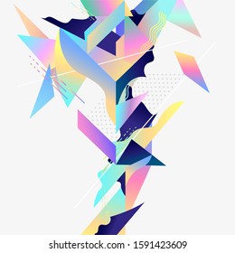 Abstract geometric background. Composition of colorful elements