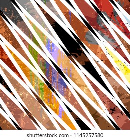 abstract geometric background composition, illustration with paint strokes and splashes