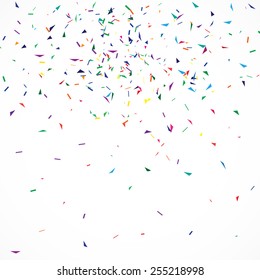 Abstract geometric background with confetti. 