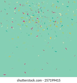 Abstract geometric background with confetti. 