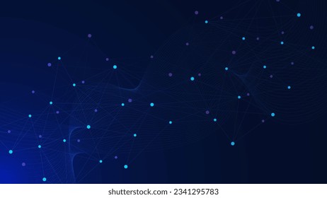 Abstract geometric background with connect points and lines. Molecule, network connection and communication technology concept background. Vector illustration.