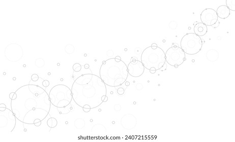 Abstract geometric background. Connected circles. Technology abstract background. Minimalist backdrop. Vector