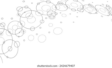 Arrière-plan géométrique abstrait. Cercles connectés. Arrière-plan abstrait de la technologie. Arrière-plan minimaliste avec espace pour copie Image Vectorielle