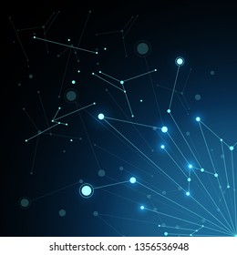 Abstract geometric background with connected lines and dots.