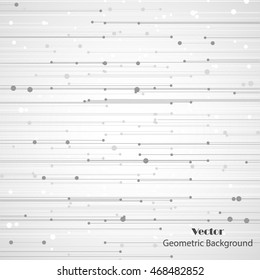 Abstract geometric background with connected lines and dots. Vector illustration.