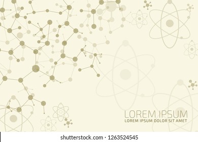 Abstract geometric background with connected points and lines. Molecular structure and science concepts. Background of digital and abstract geometric technology - Vector