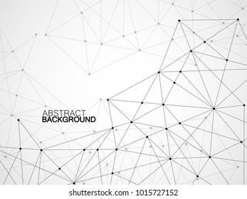 Abstract geometric background with connecting dots and lines. Modern technology concept. Polygonal structure