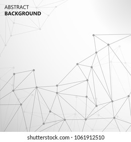 Abstract geometric background with connecting dots and lines. Modern technology concept. Polygonal structure. Vector illustration eps10 -stock vector