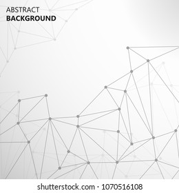 Abstract geometric background with connecting dots and lines. Modern technology concept. Polygonal structure