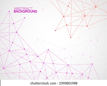 Abstract geometric background with connecting dots and lines. Modern technology concept. Polygonal structure