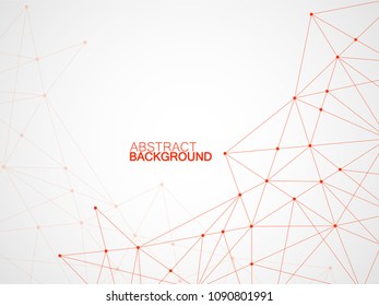 Abstract geometric background with connecting dots and lines. Modern technology concept. Polygonal structure