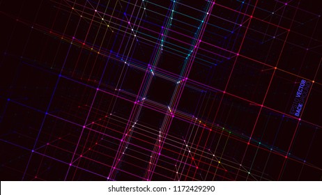 Abstract geometric background with connecting dots and lines.