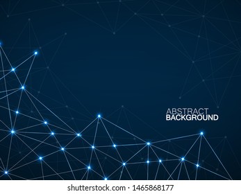 Abstract geometric background with connecting dots and lines. Modern technology concept. Polygonal structure