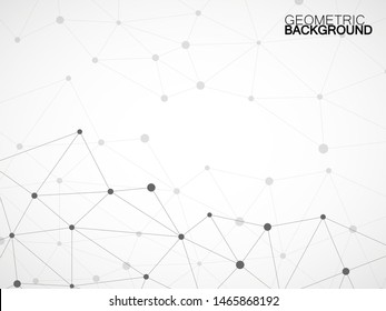 Abstract geometric background with connecting dots and lines. Modern technology concept. Polygonal structure