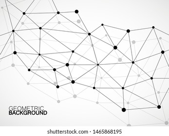 Abstract geometric background with connecting dots and lines. Modern technology concept. Polygonal structure