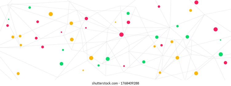 Abstract geometric background with connecting dots and lines. Modern technology concept. Polygonal structure. vector illustration.
