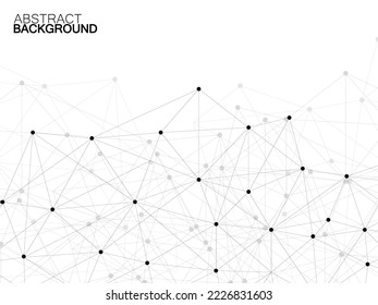 Abstract geometric background with connecting dots and lines. Modern technology concept. Polygonal structure