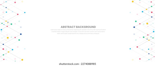 abstract geometric background and connecting dots, points and lines. Digital technology Global network connection. with plexus background. Network or connection. technology science background.
