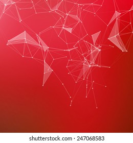 Abstract geometric background. Connecting dots with lines.
